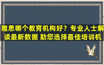 雅思哪个教育机构好？专业人士解读最新数据 助您选择最佳培训机构！